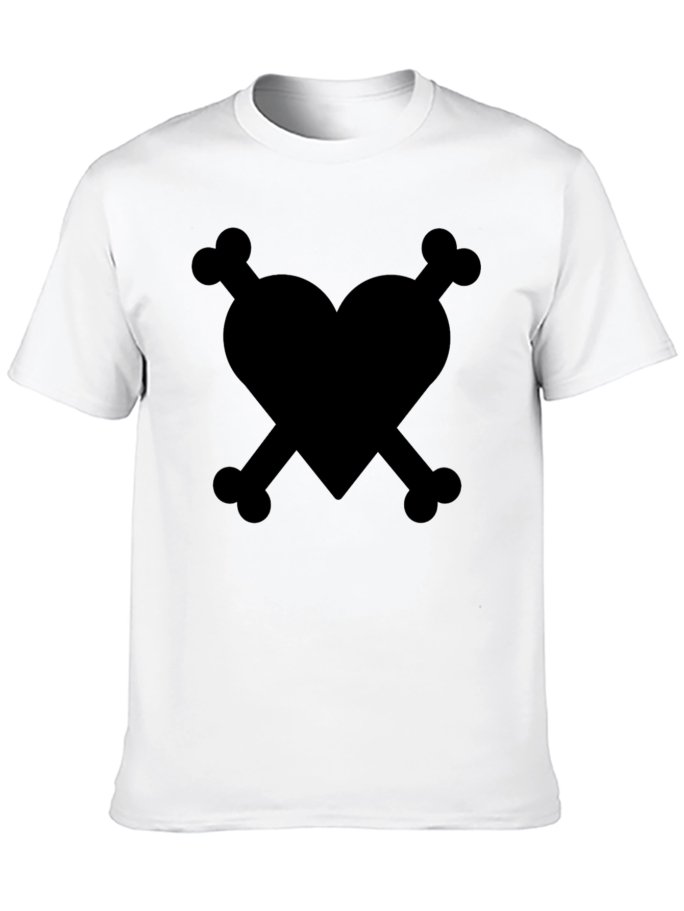 Heart & Bones Black Graphic Tee