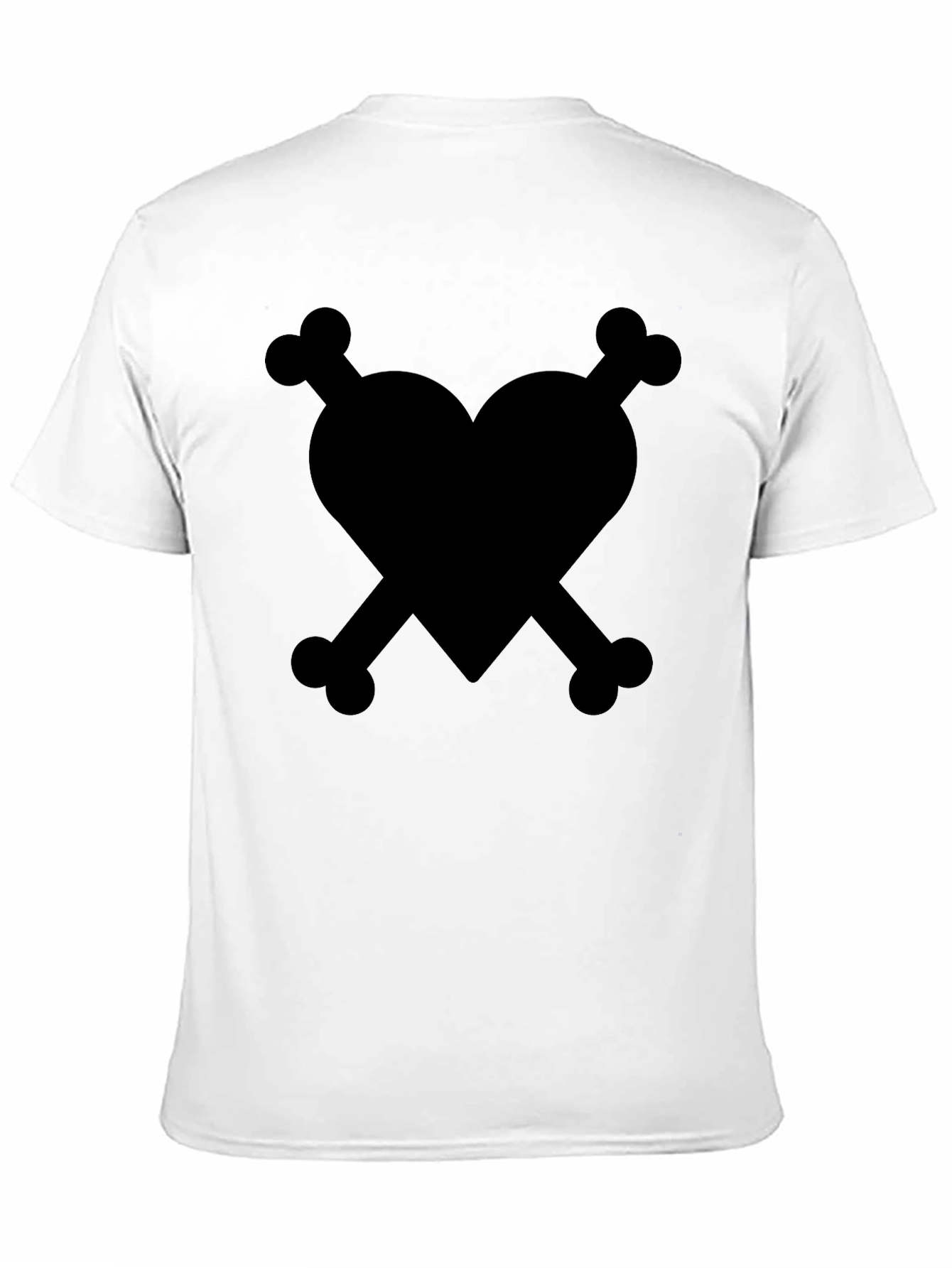 Heart & Bones Black Graphic Tee