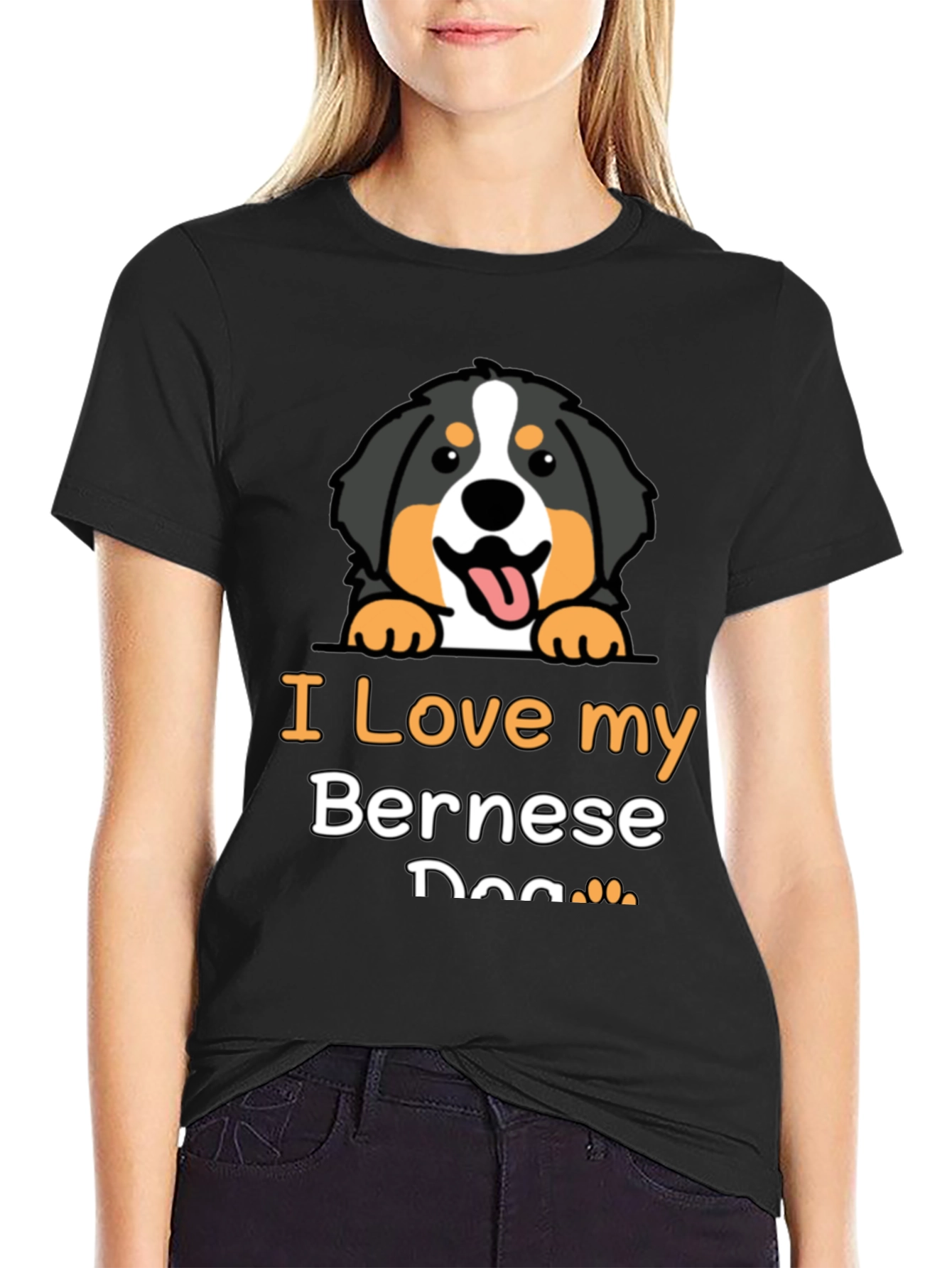 I Love My Bernese Dog Graphic T-Shirt