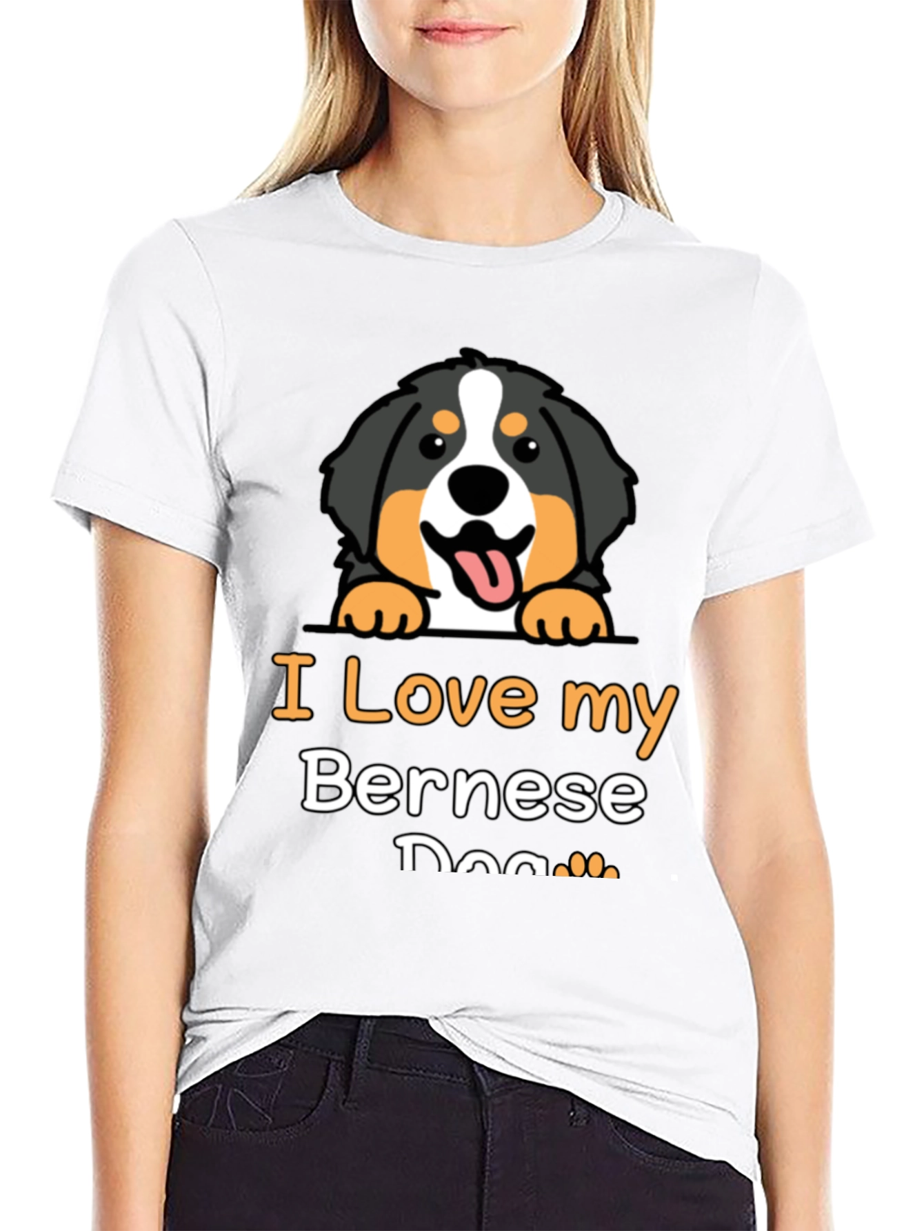 I Love My Bernese Dog Graphic T-Shirt