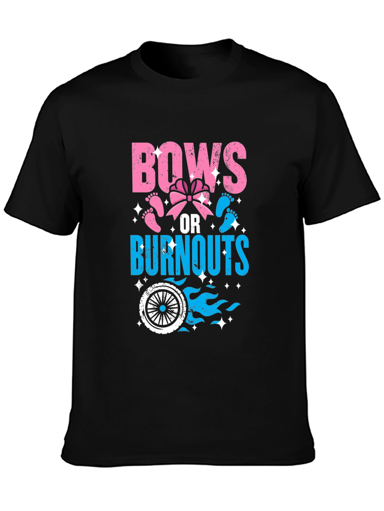 Bows or Burnouts Gender Reveal T-Shirt