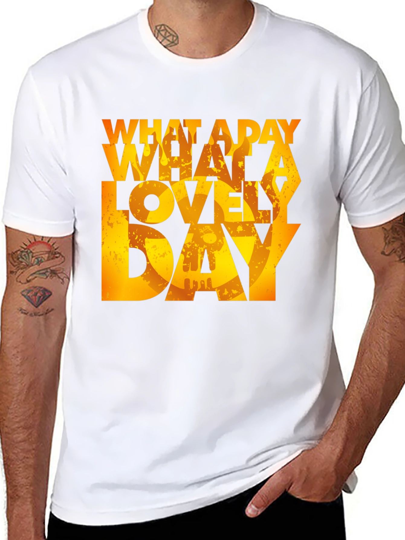 What a Lovely Day T-Shirt - Black Graphic Tee