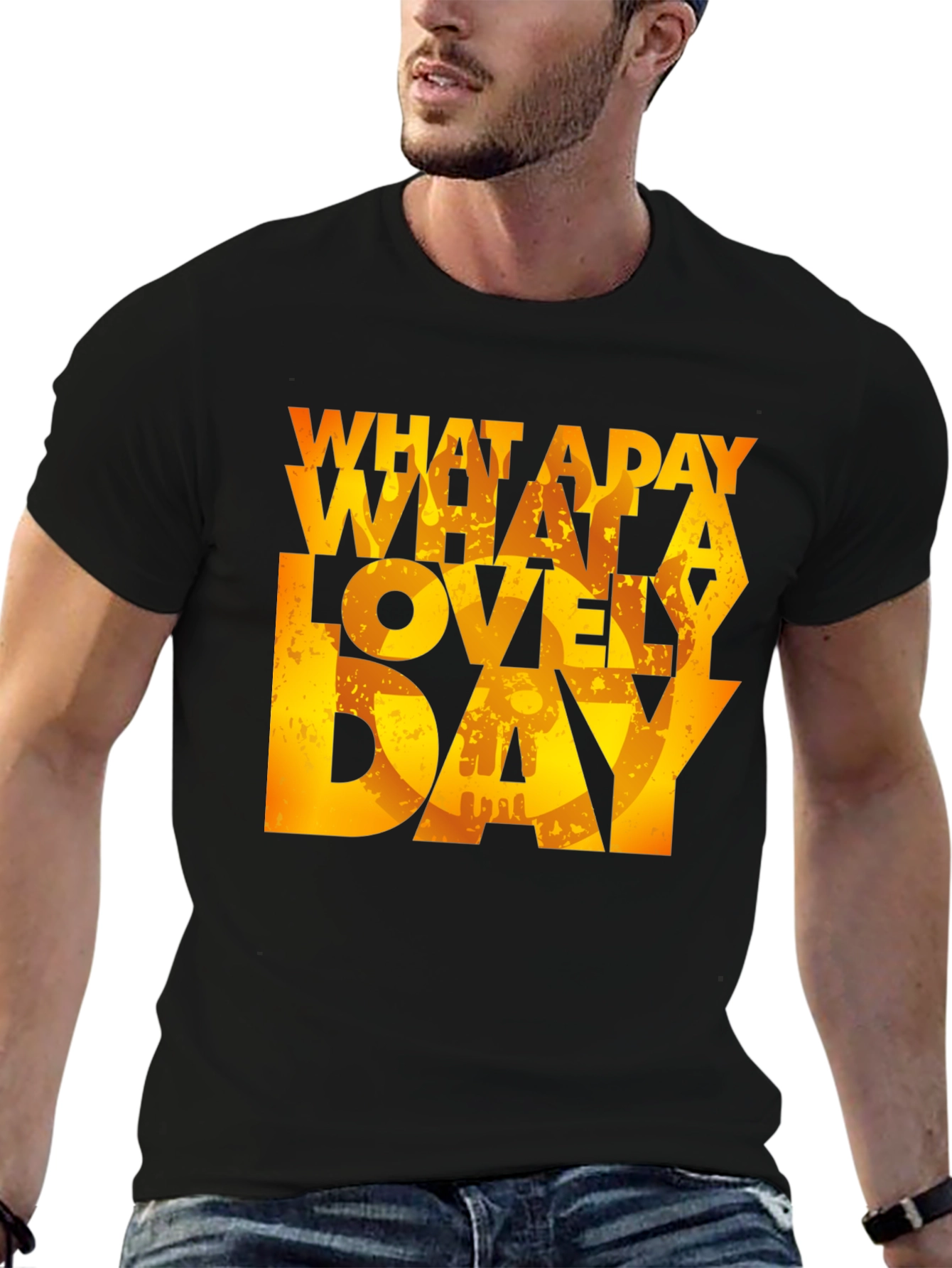 What a Lovely Day T-Shirt - Black Graphic Tee