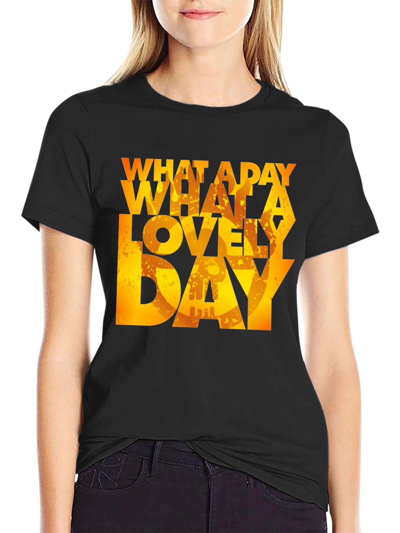 What a Lovely Day T-Shirt - Black Graphic Tee