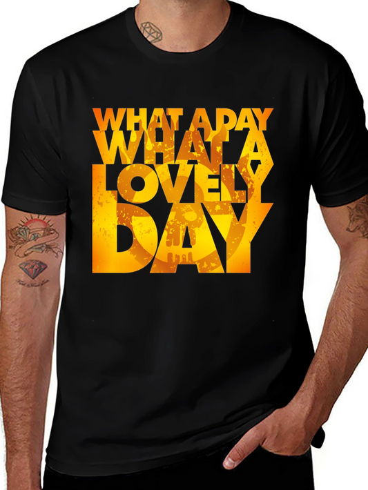 What a Lovely Day T-Shirt - Black Graphic Tee