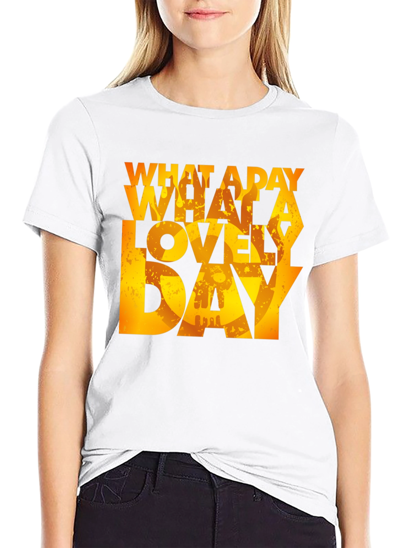 What a Lovely Day T-Shirt - Black Graphic Tee