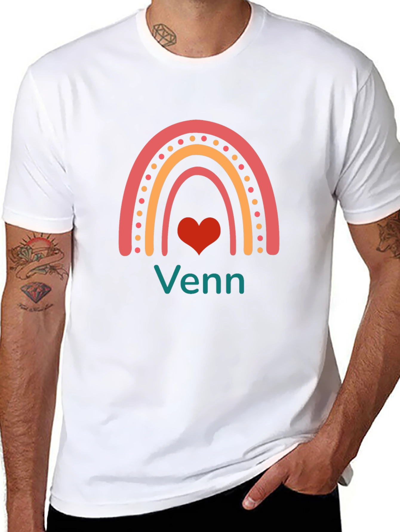 Rainbow Venn Heart T-Shirt