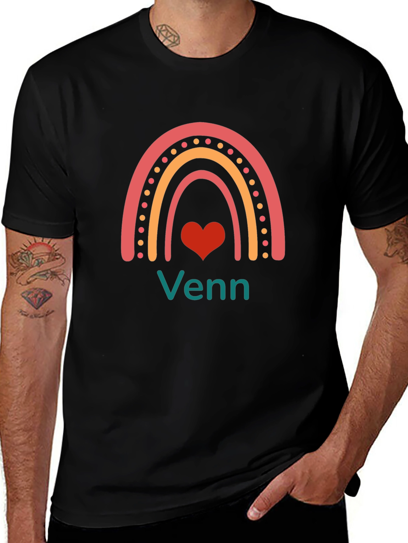 Rainbow Venn Heart T-Shirt