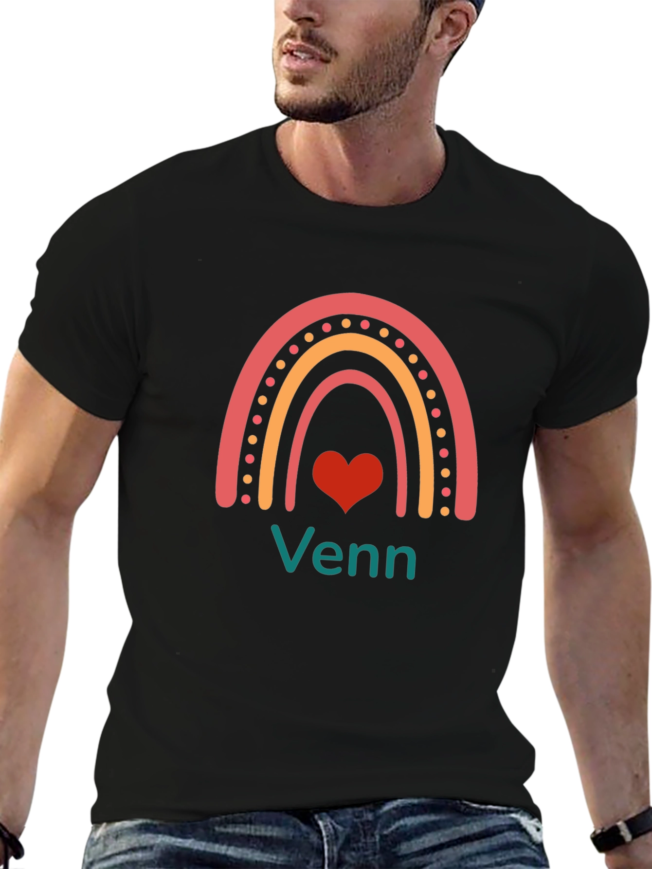 Rainbow Venn Heart T-Shirt