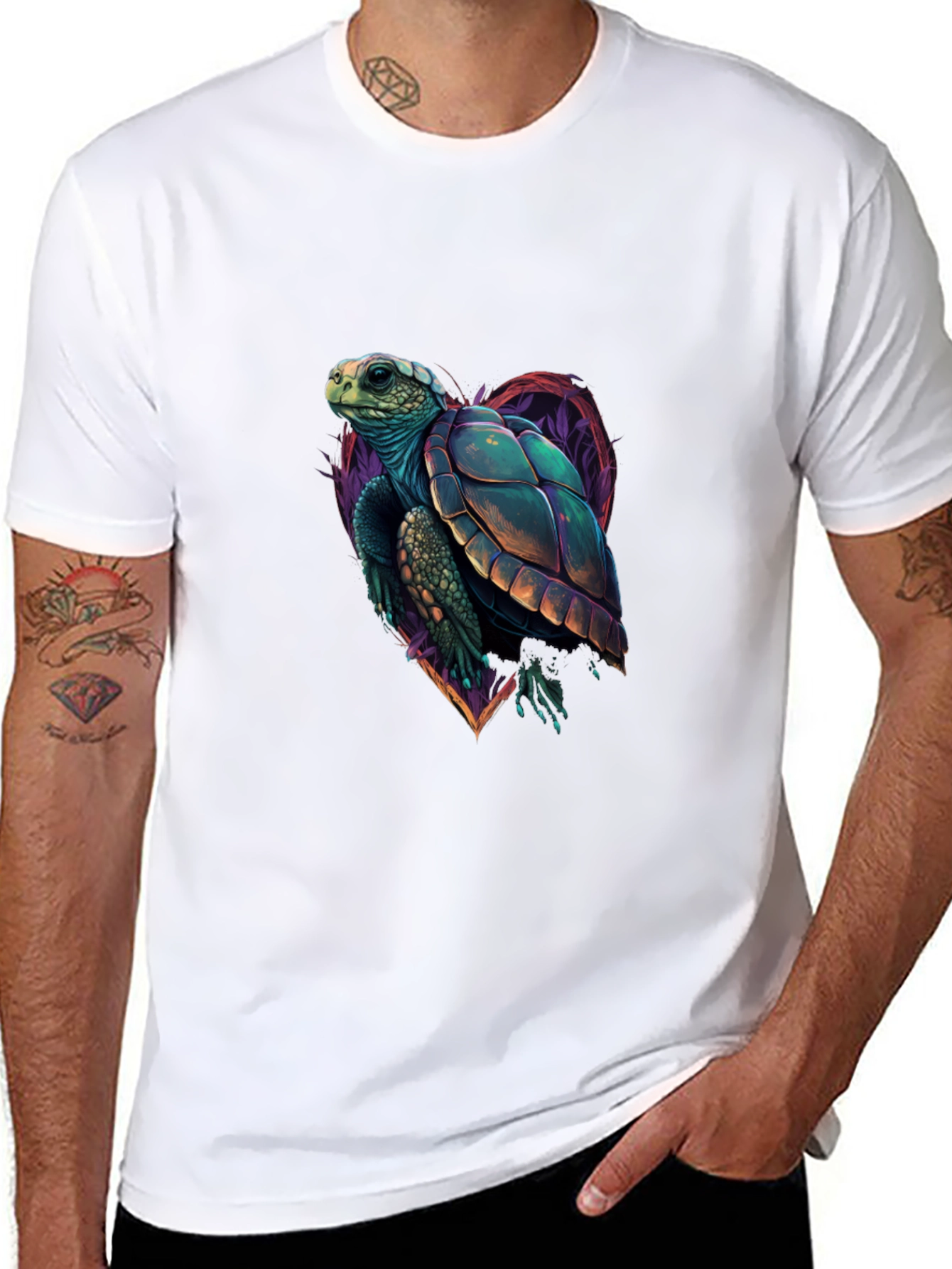 Sea Turtle Graphic Tee - Heart Turtle