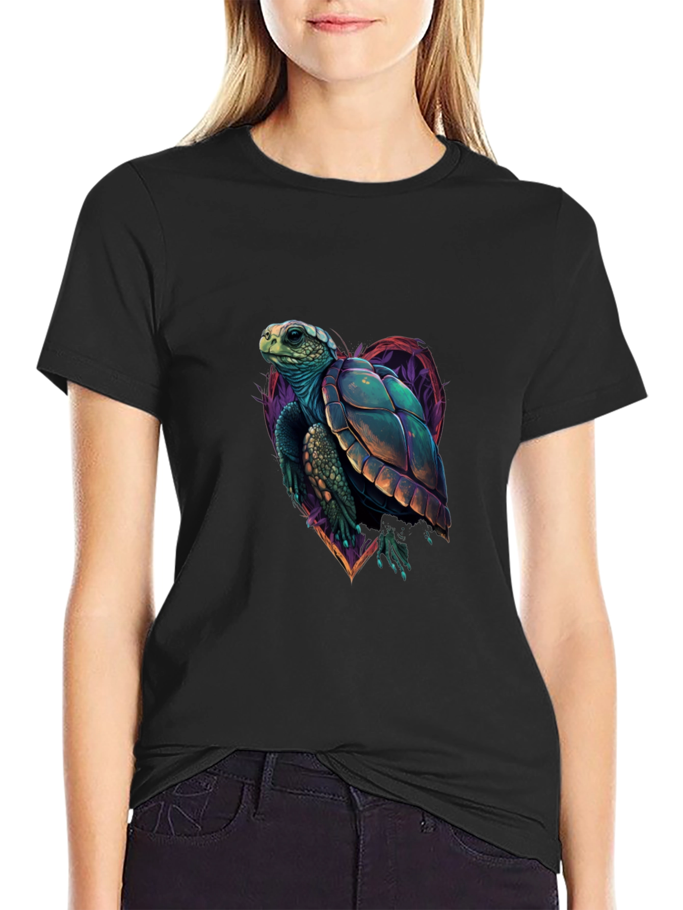 Sea Turtle Graphic Tee - Heart Turtle