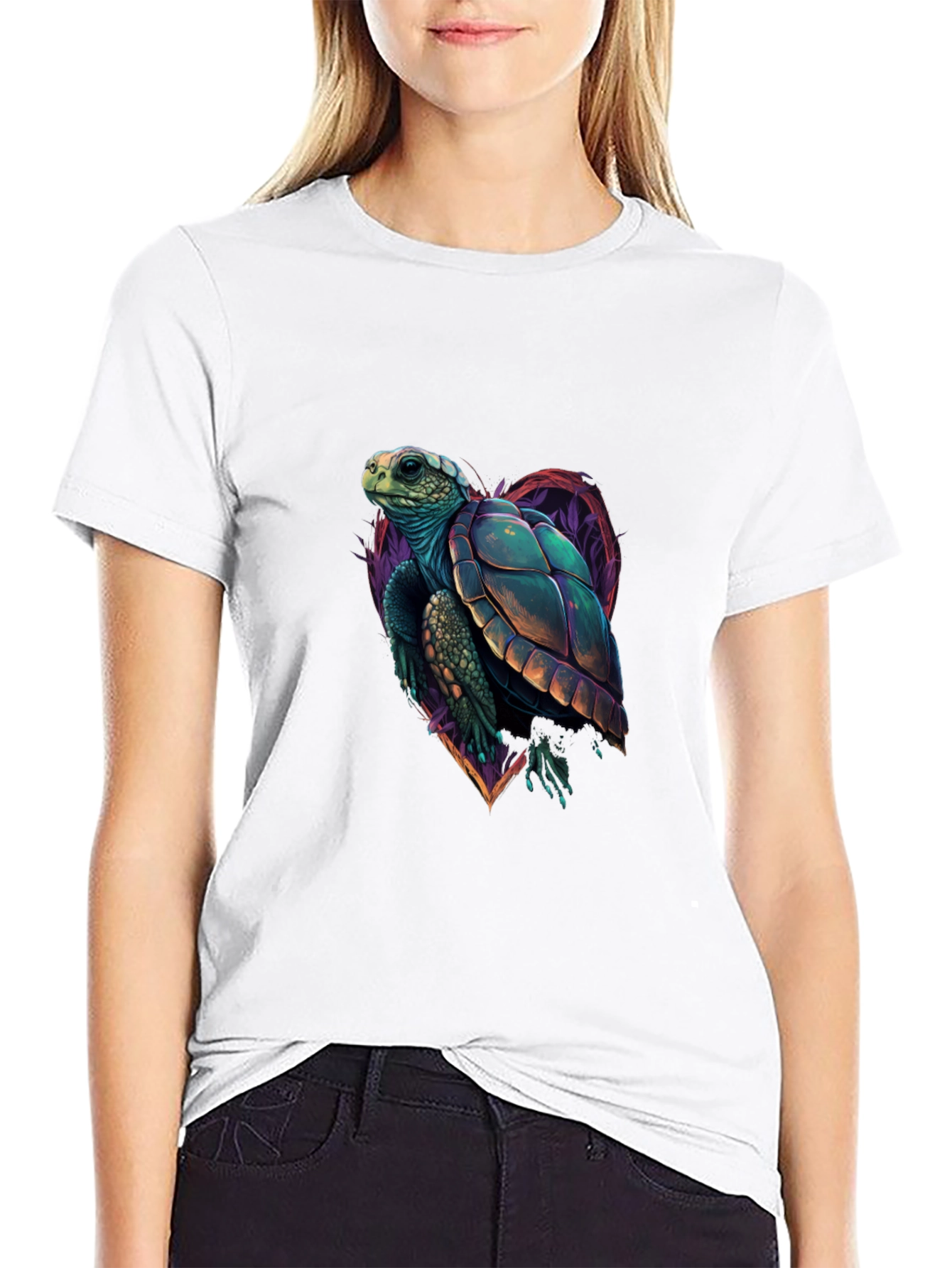 Sea Turtle Graphic Tee - Heart Turtle