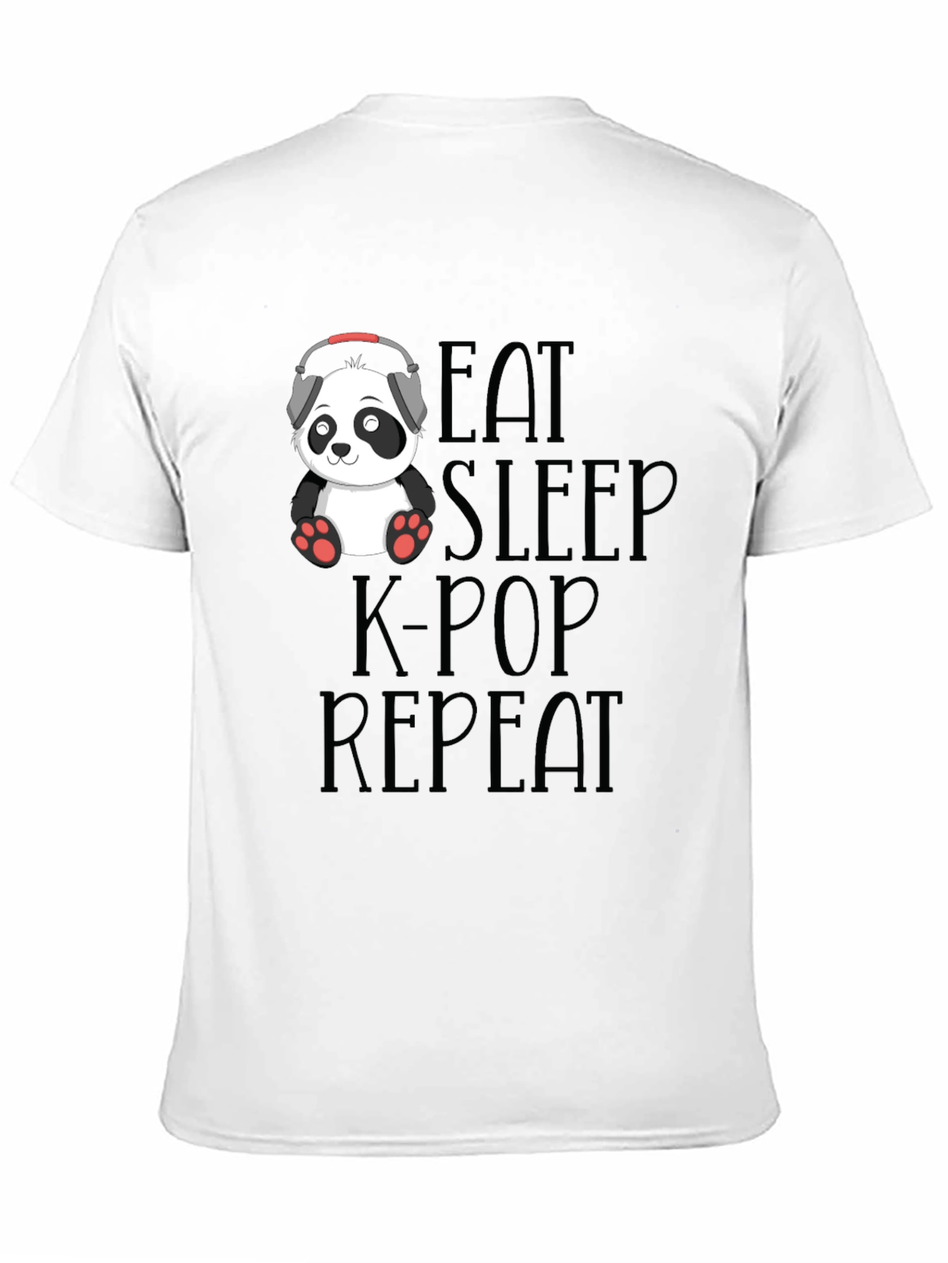 Eat Sleep K-Pop Repeat Panda T-Shirt
