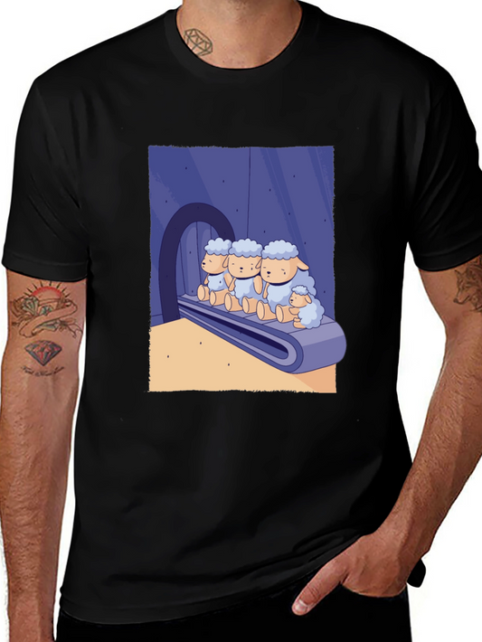 Sheep on Conveyor Belt Graphic Tee
