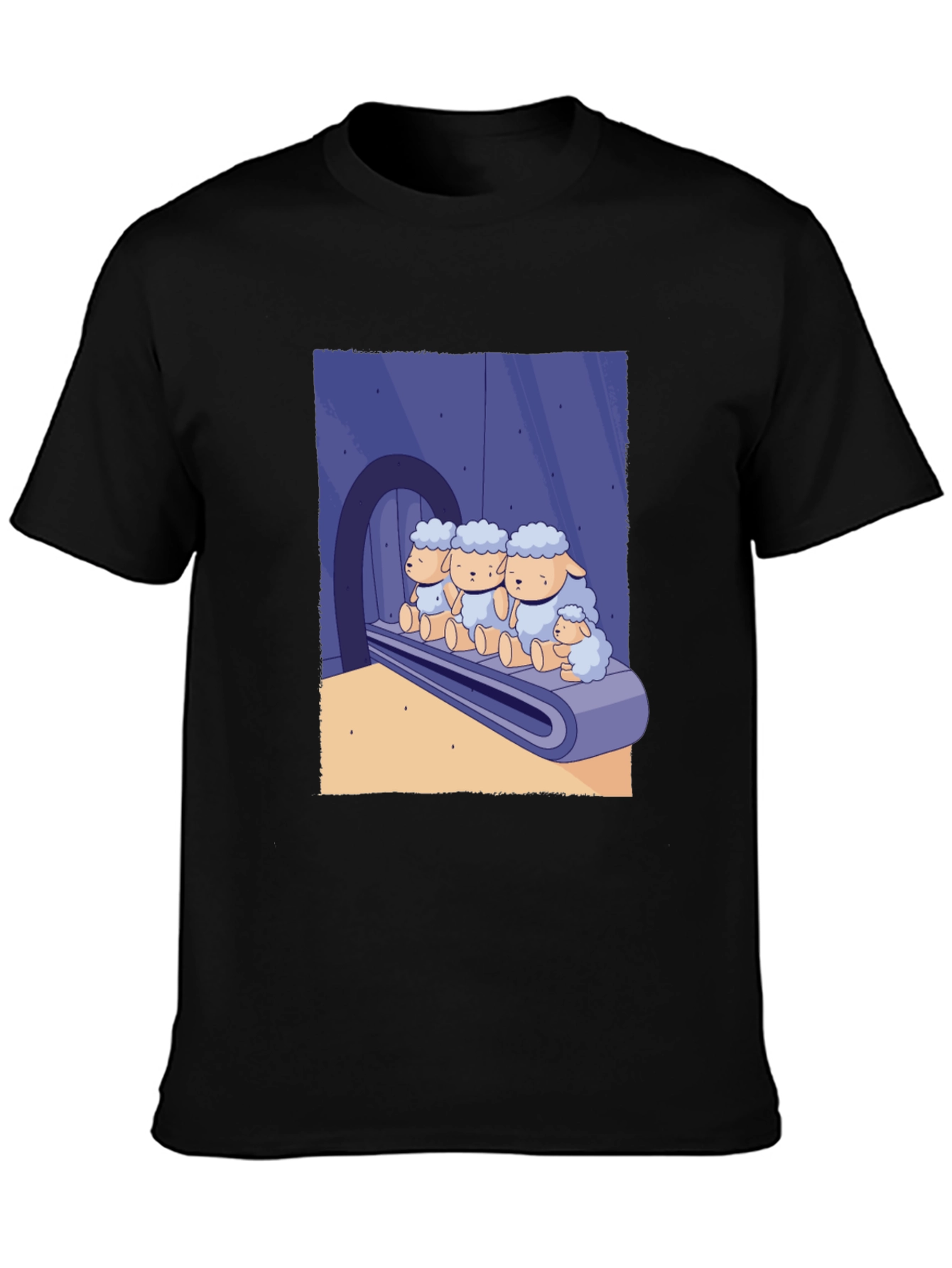 Sheep on Conveyor Belt Graphic Tee