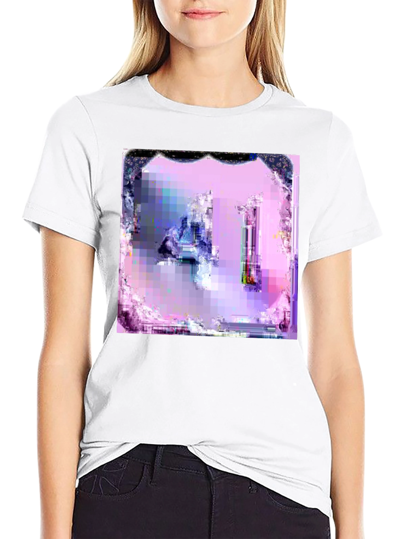 Abstract Art Graphic Tee - Pixelated Design