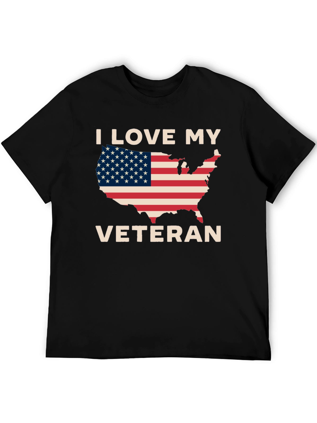 I Love My Veteran Patriotic Graphic T-Shirt