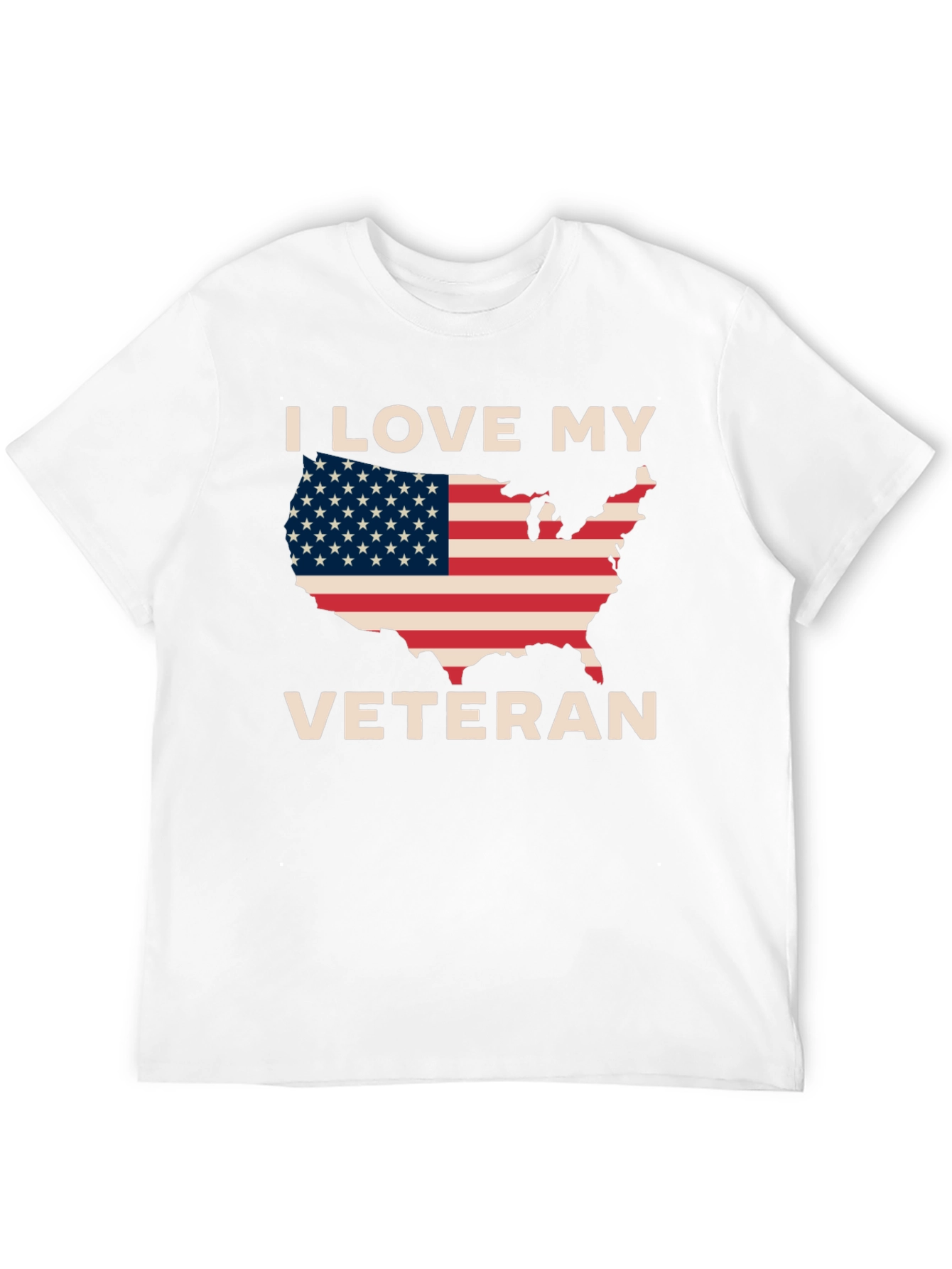 I Love My Veteran Patriotic Graphic T-Shirt