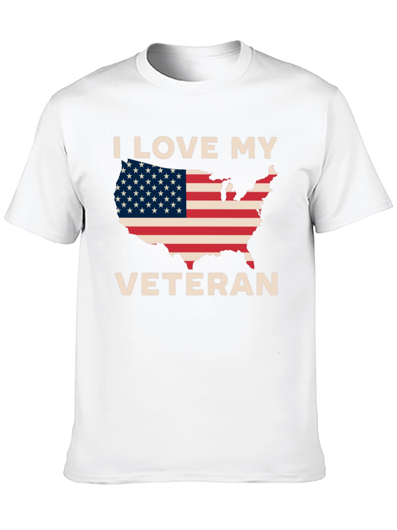 I Love My Veteran Patriotic Graphic T-Shirt
