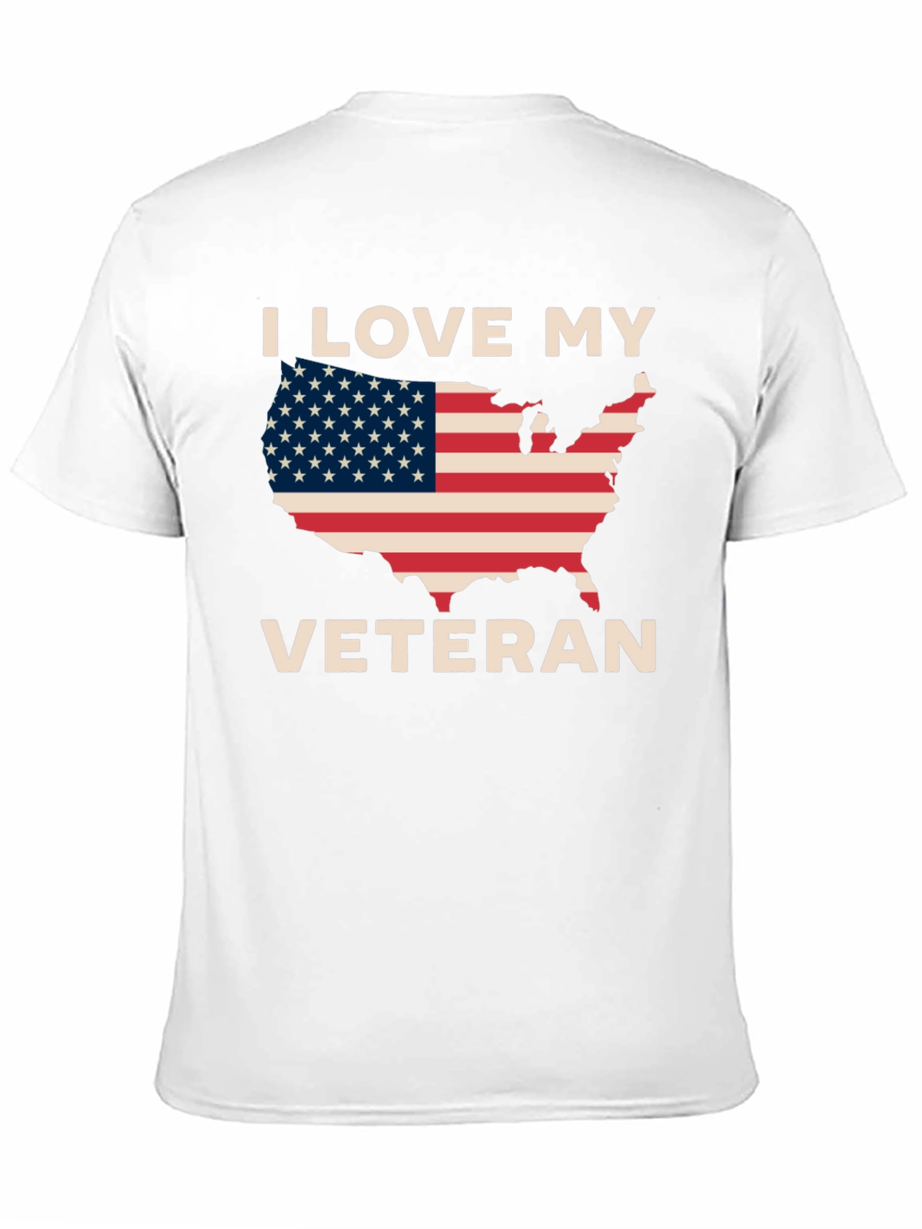 I Love My Veteran Patriotic Graphic T-Shirt