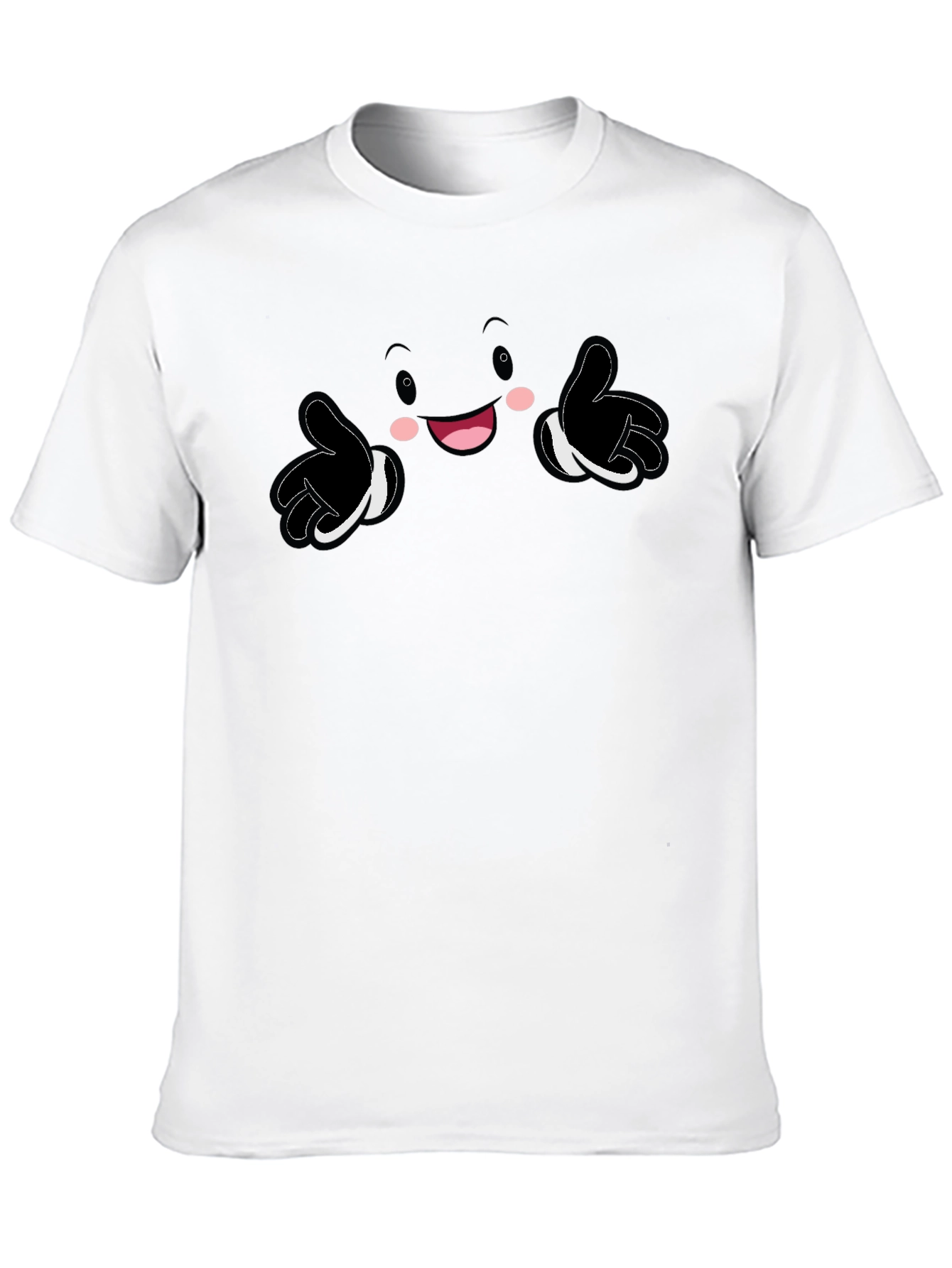 Fun Cartoon Character Graphic Print Black T-Shirt