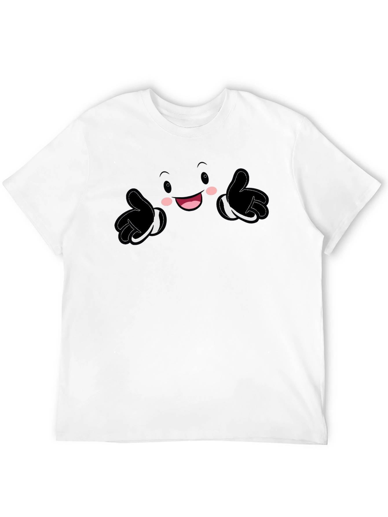 Fun Cartoon Character Graphic Print Black T-Shirt