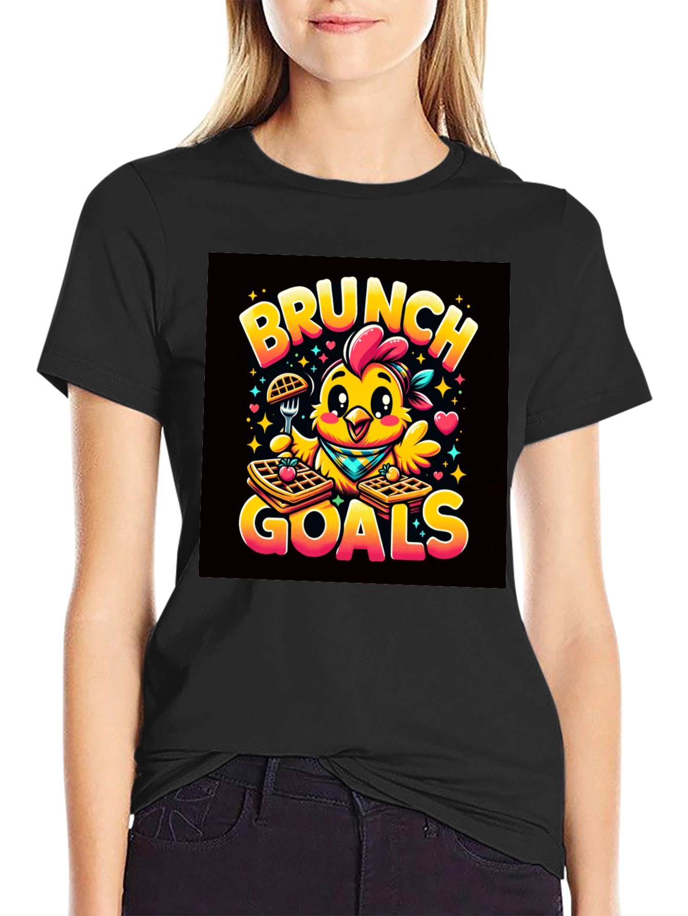 Brunch Goals Chicken Graphic Tee
