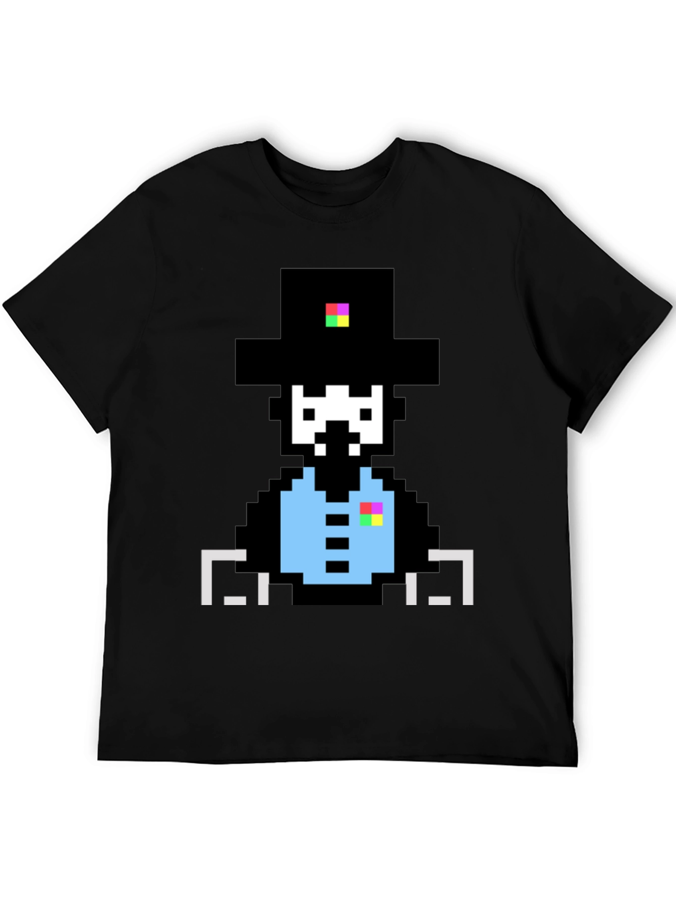 Pixel Art Gentleman Graphic T-Shirt