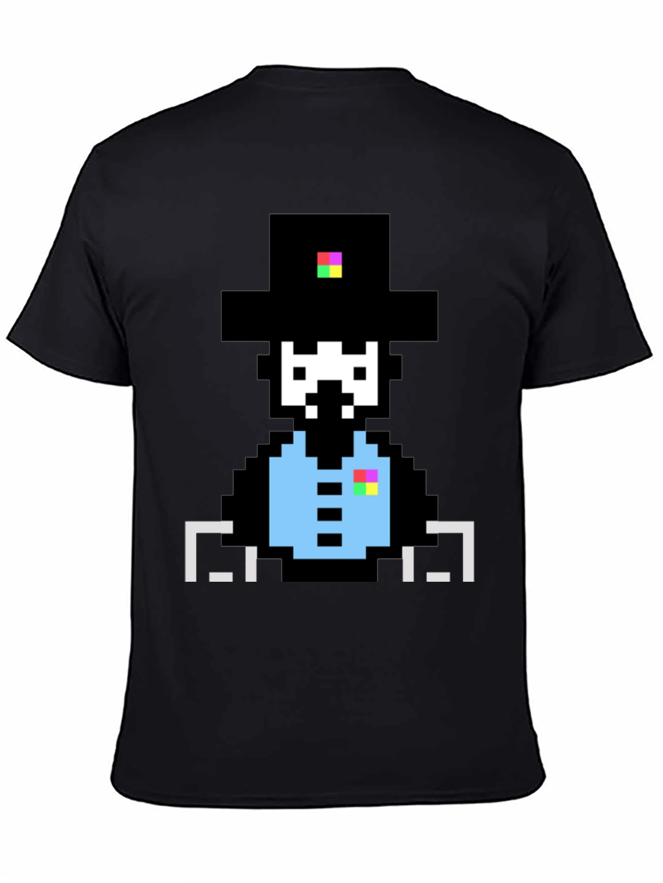 Pixel Art Gentleman Graphic T-Shirt