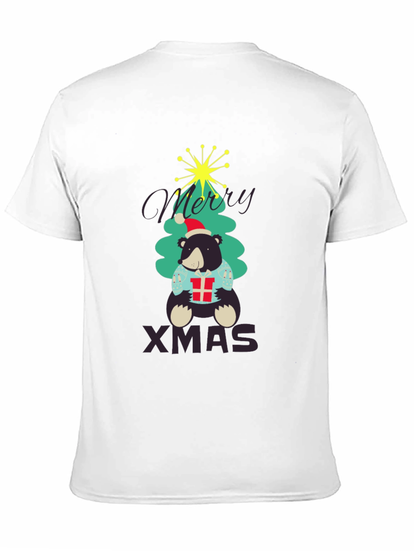 Festive Bear Xmas T-Shirt - Holiday Season Apparel