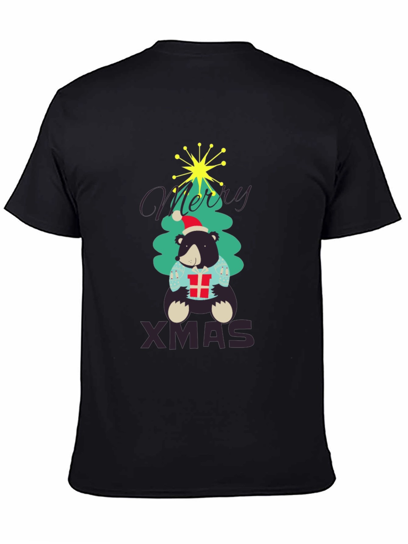 Festive Bear Xmas T-Shirt - Holiday Season Apparel