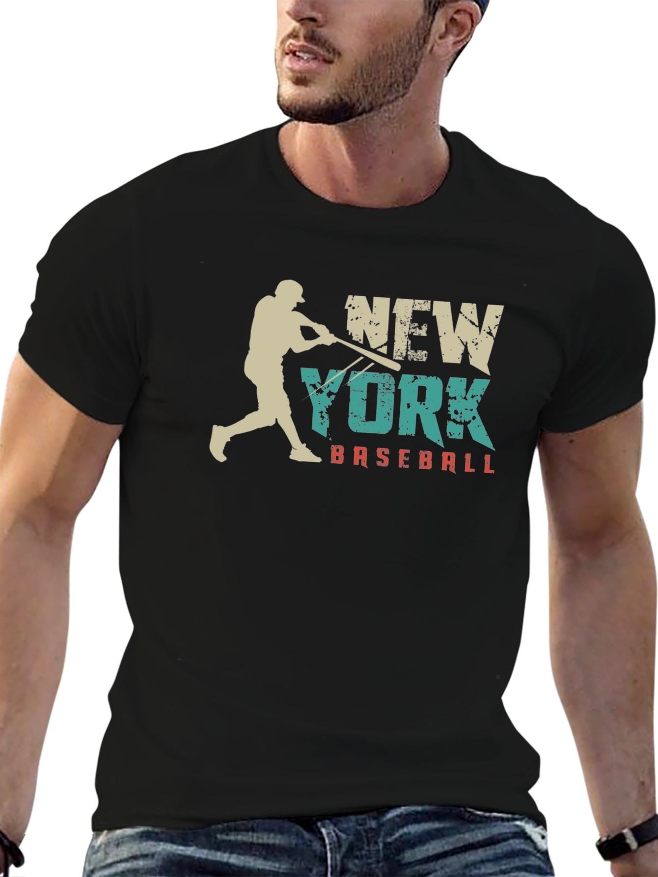 New York Baseball Black Graphic Tee