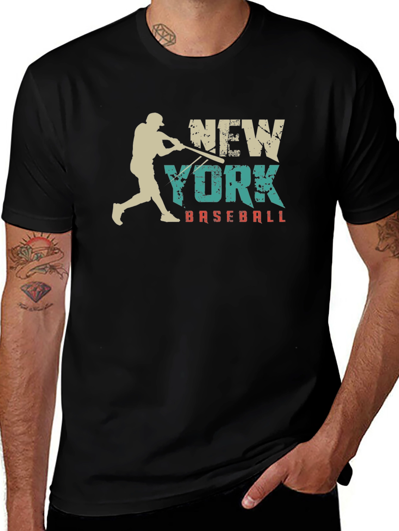 New York Baseball Black Graphic Tee
