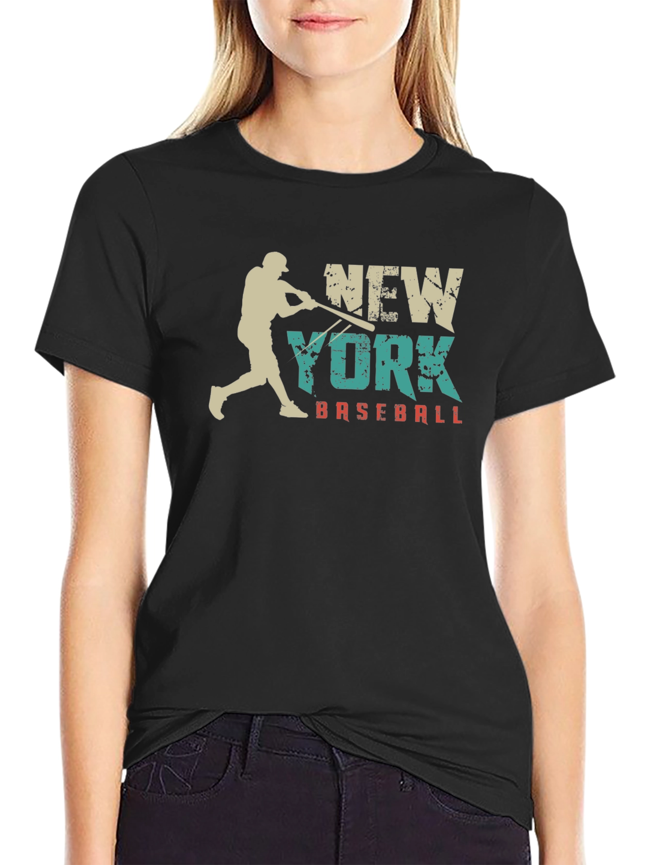 New York Baseball Black Graphic Tee