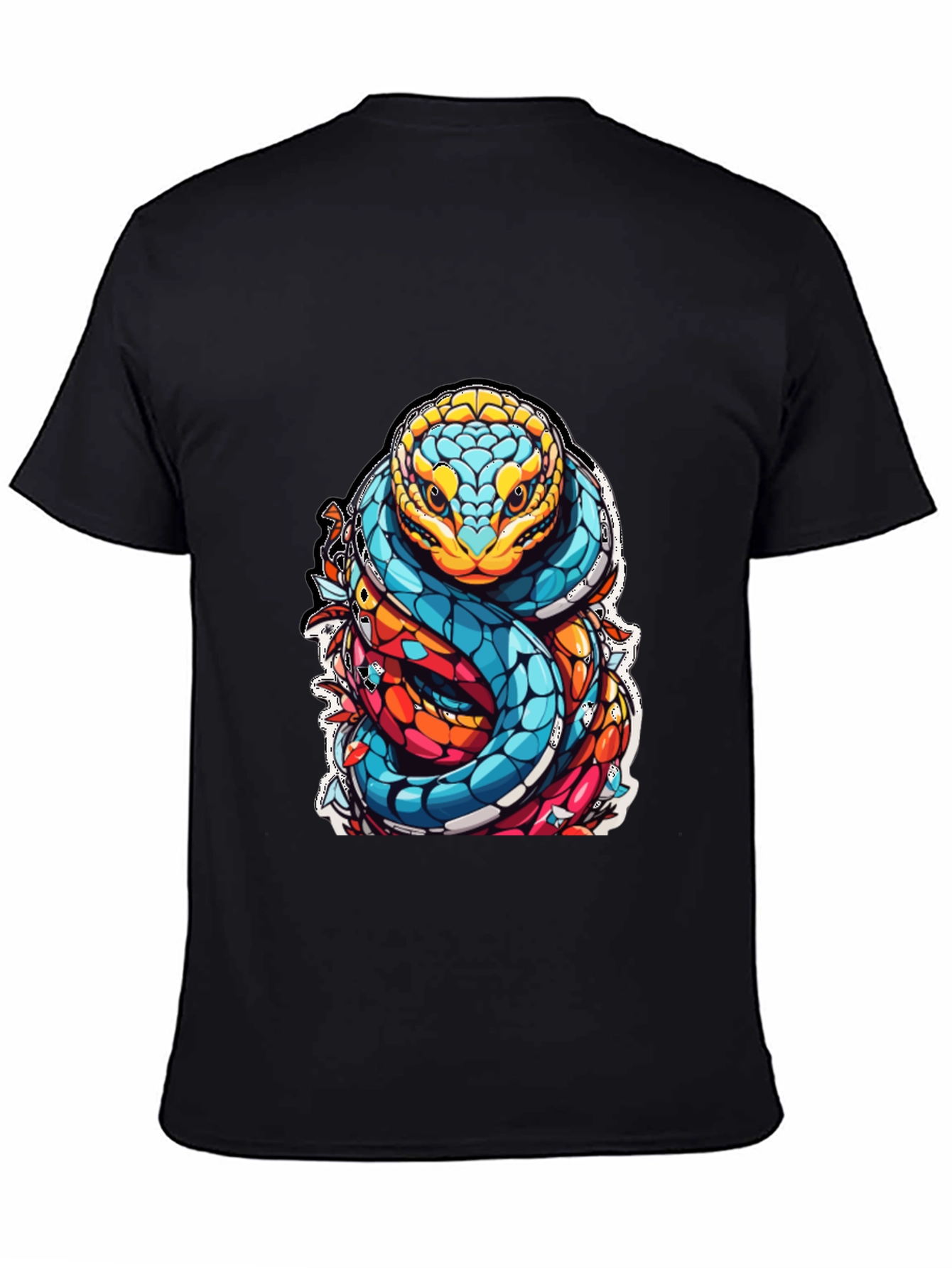 Vibrant Snake Graphic T-Shirt - Unique Reptile Design