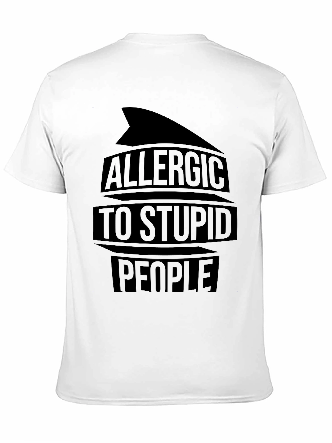 Allergic to Stupid People Black T-Shirt