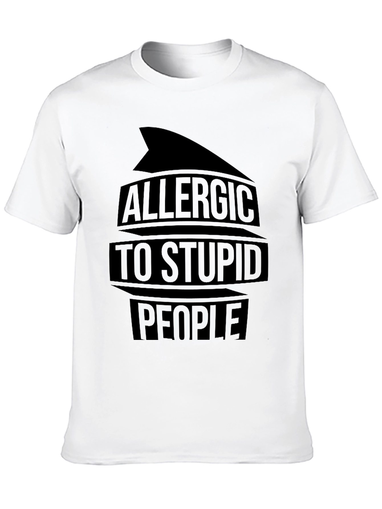 Allergic to Stupid People Black T-Shirt