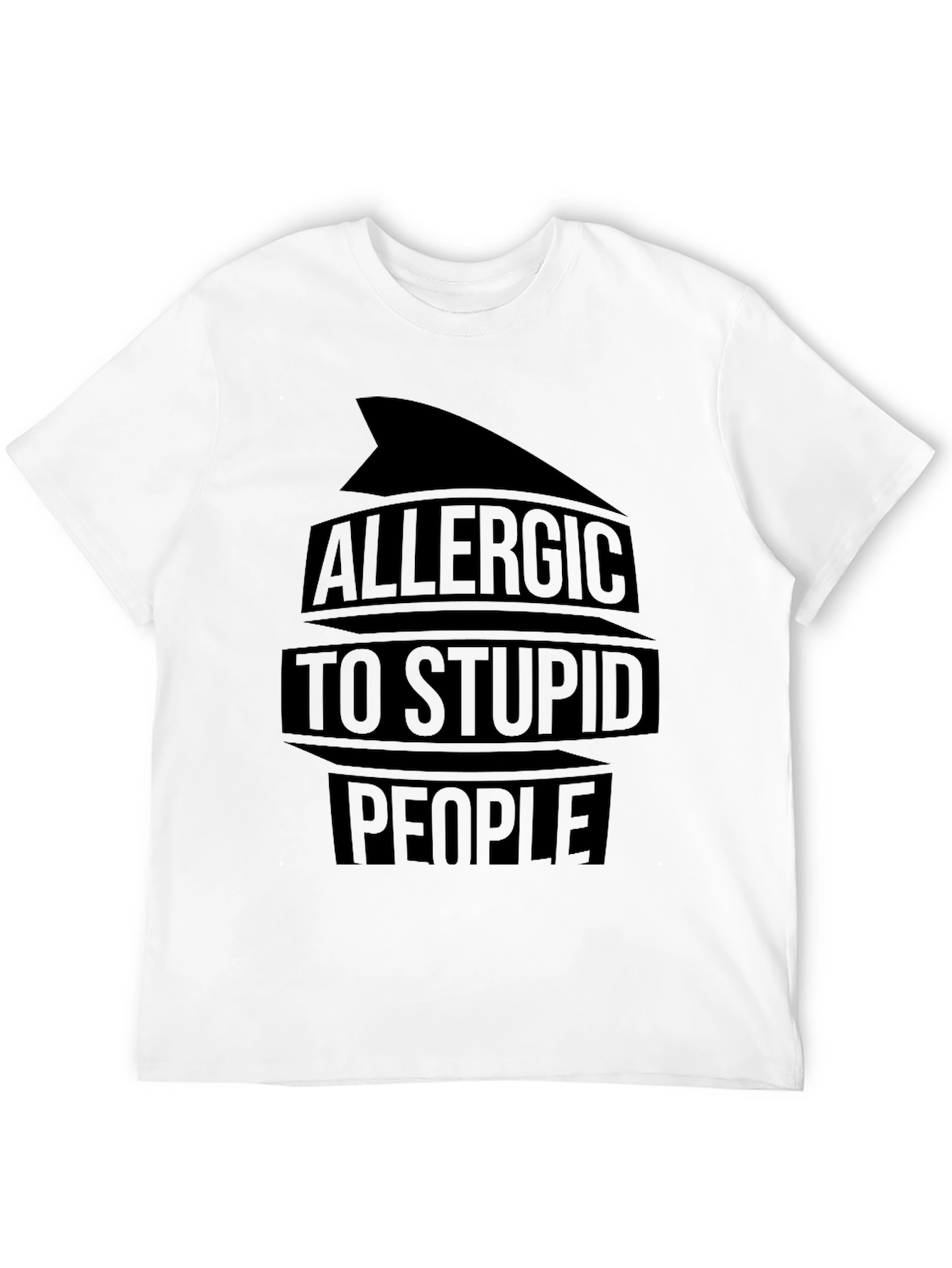 Allergic to Stupid People Black T-Shirt