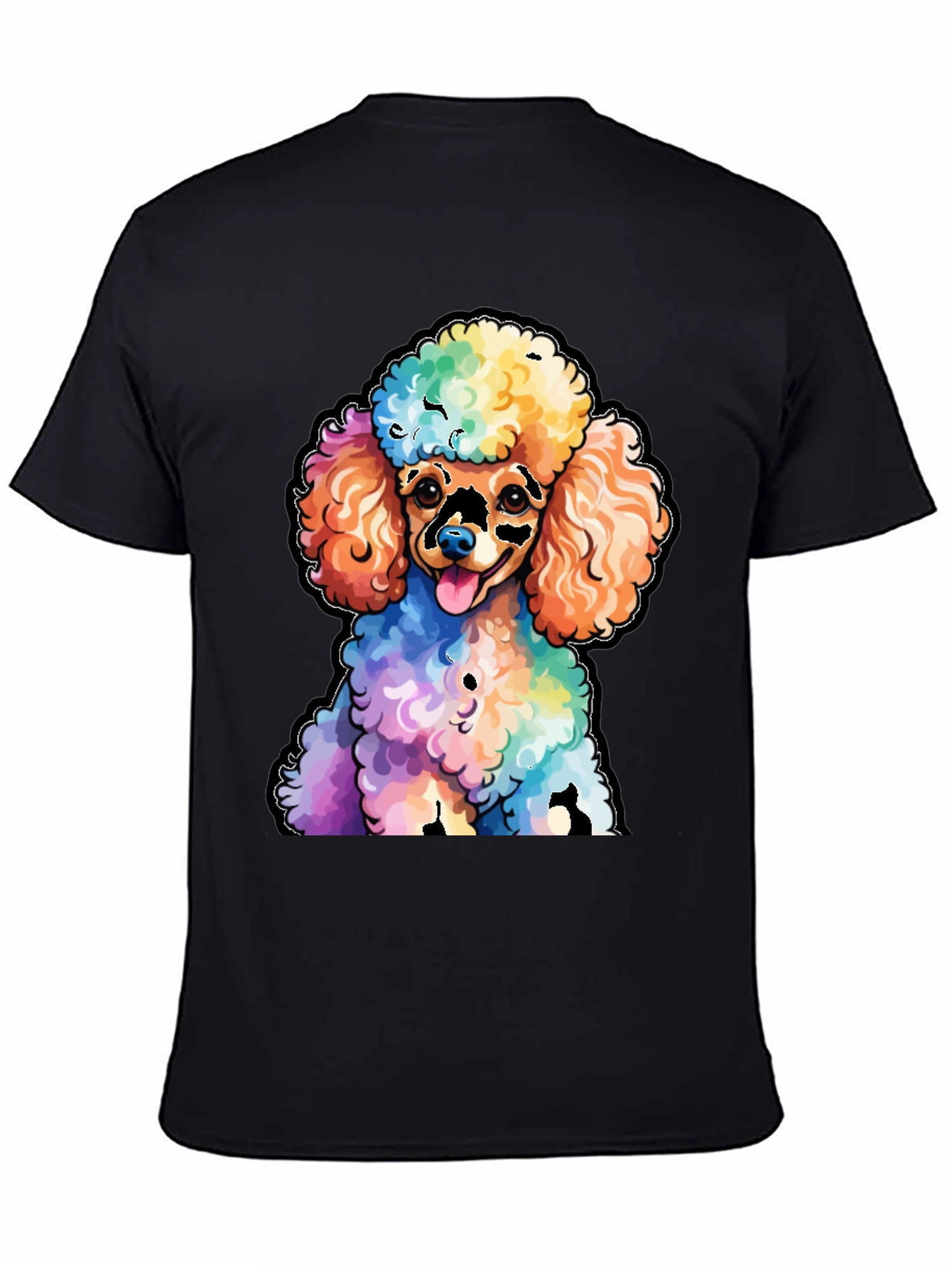 Rainbow Poodle Graphic T-Shirt