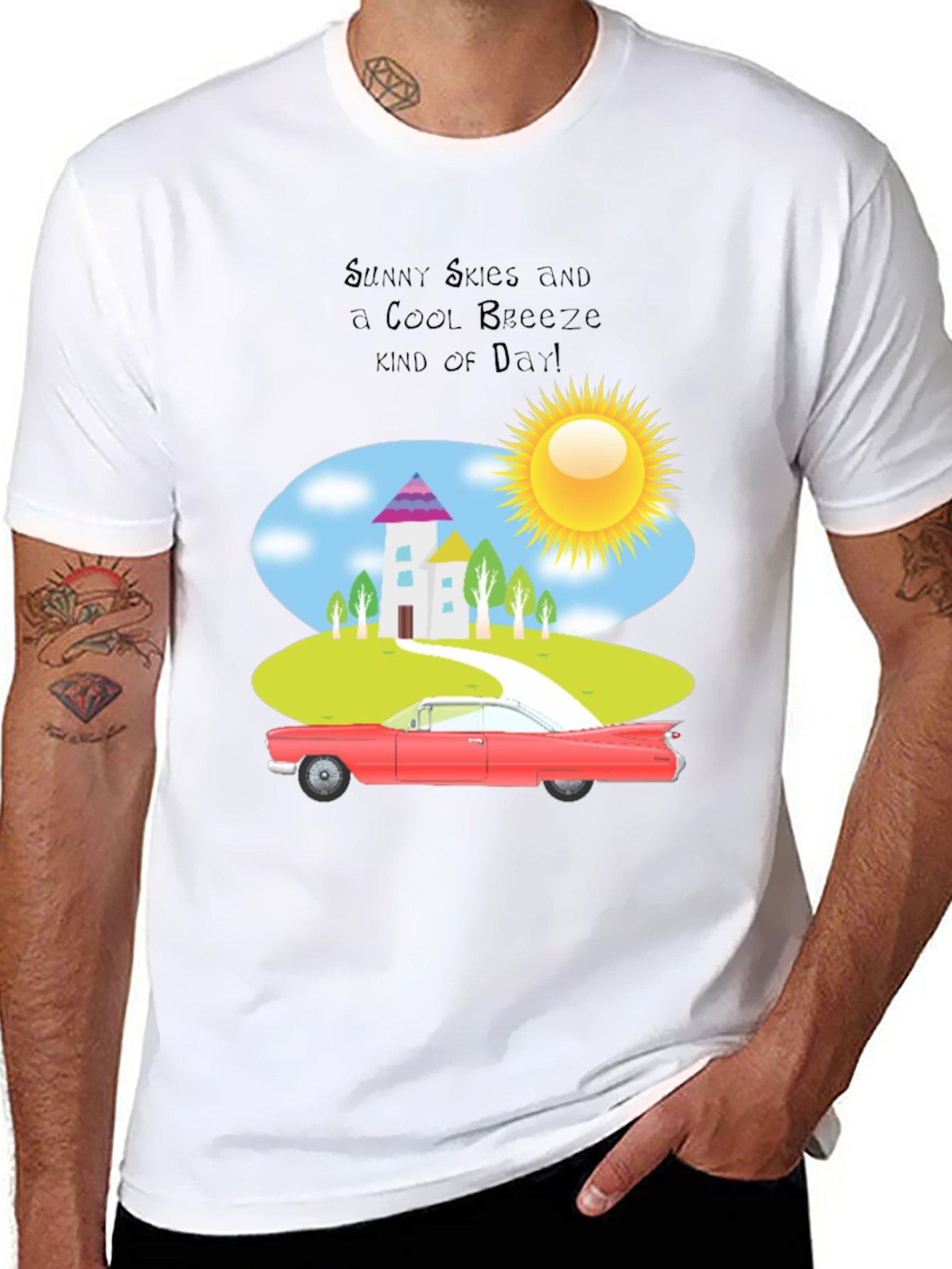 Sunny Skies Cool Breeze Graphic T-Shirt