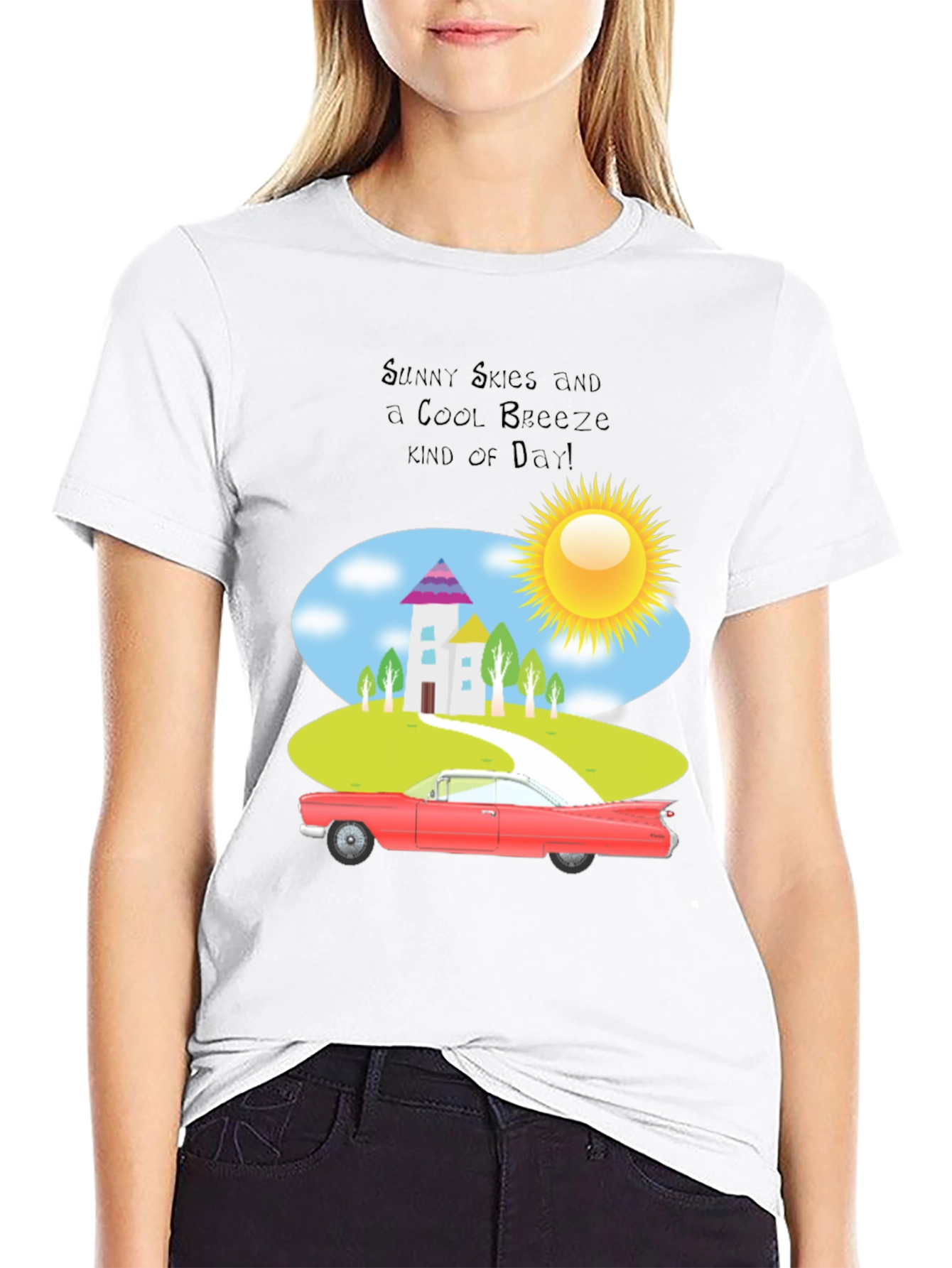Sunny Skies Cool Breeze Graphic T-Shirt