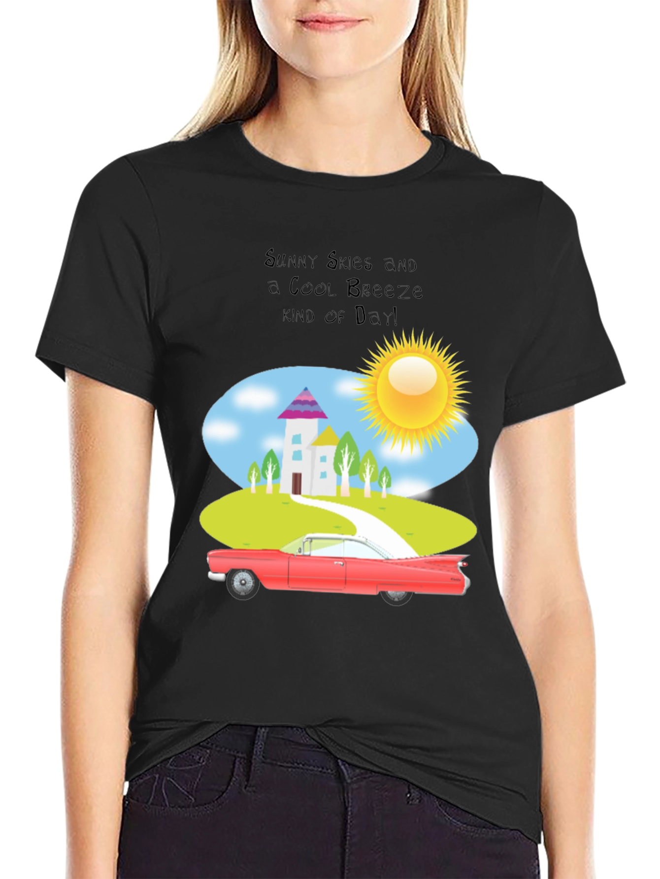 Sunny Skies Cool Breeze Graphic T-Shirt
