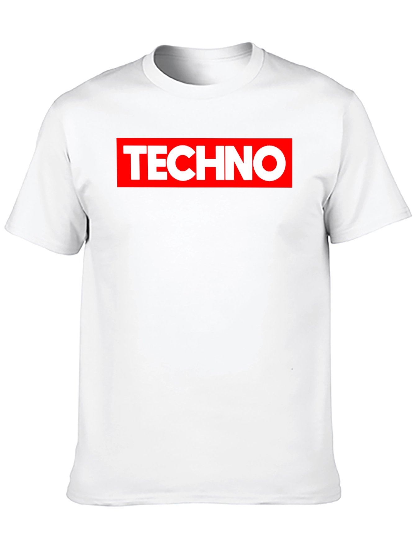 Techno Graphic Print Black T-Shirt