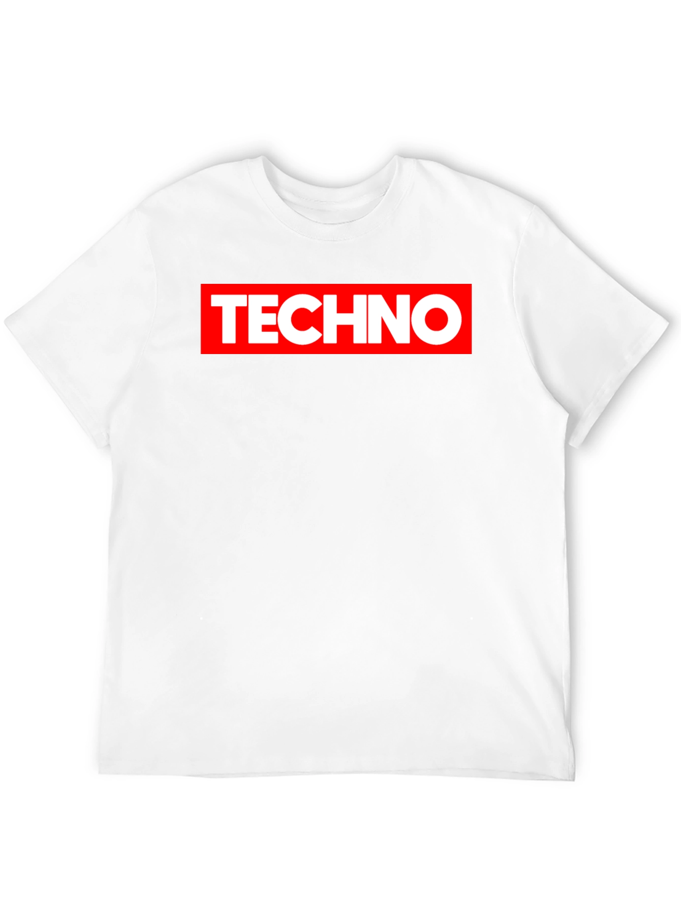 Techno Graphic Print Black T-Shirt