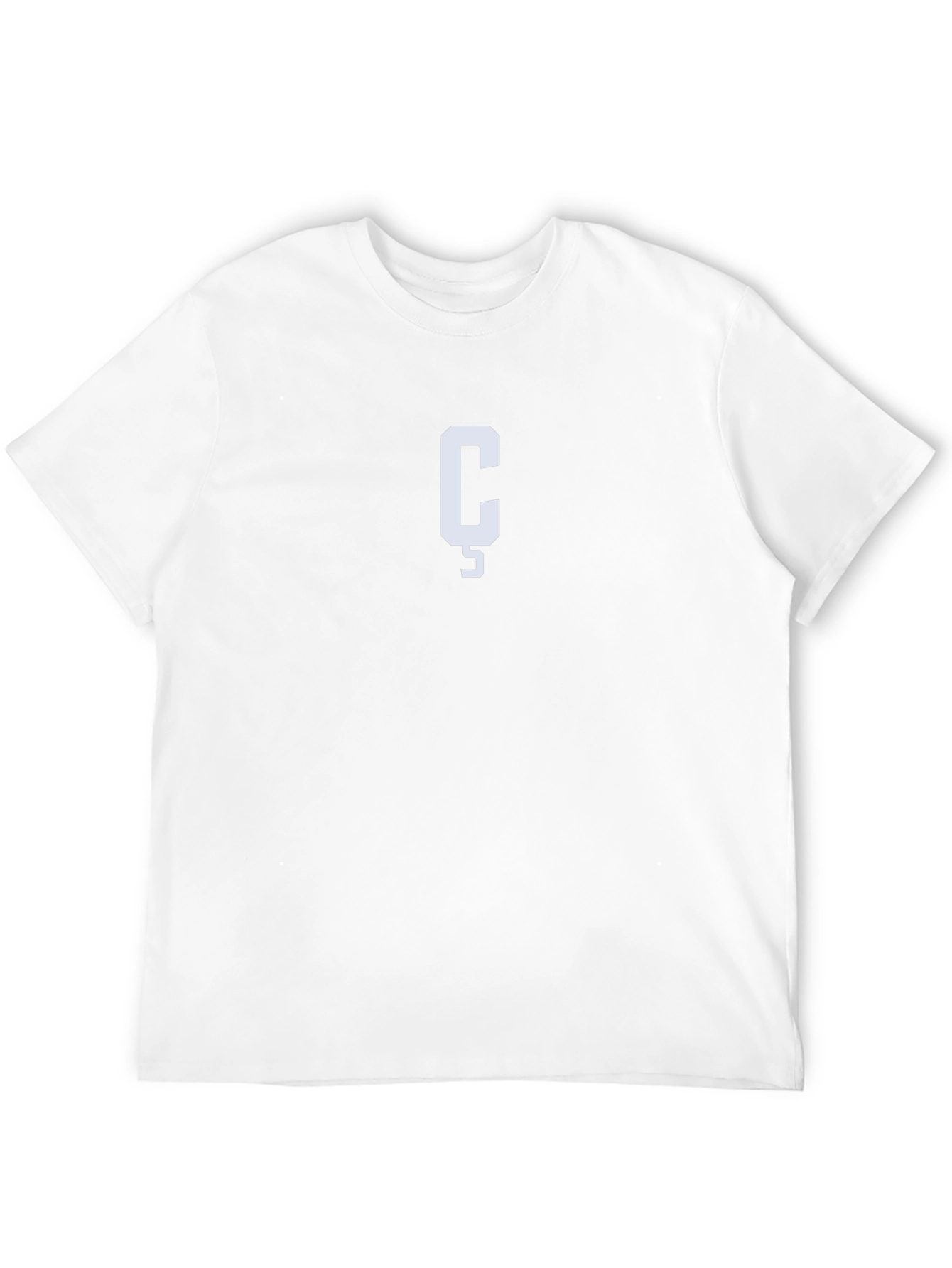 Mens Black T-Shirt with White Ç Graphic