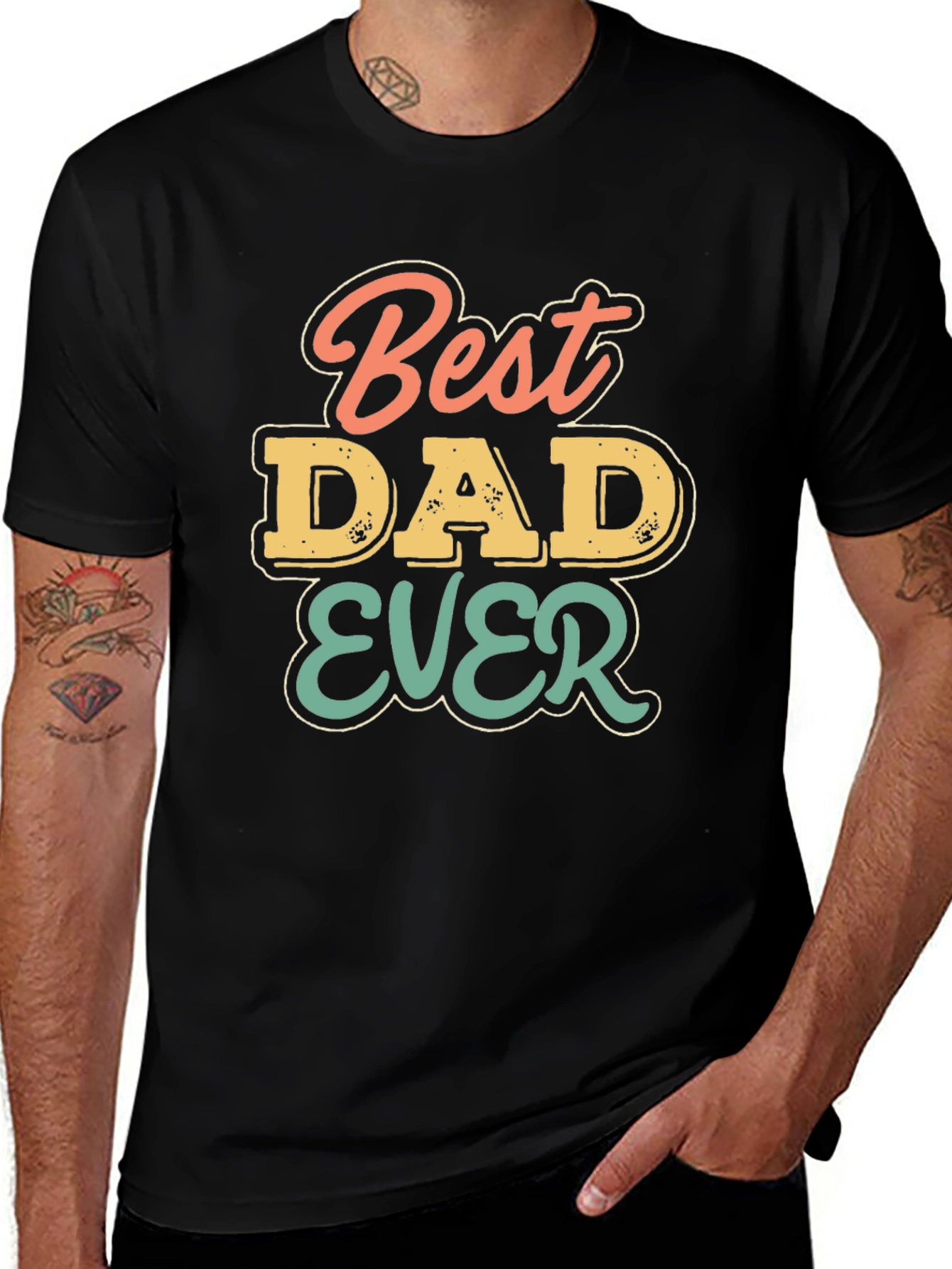 Best Dad Ever T-Shirt - Retro Design