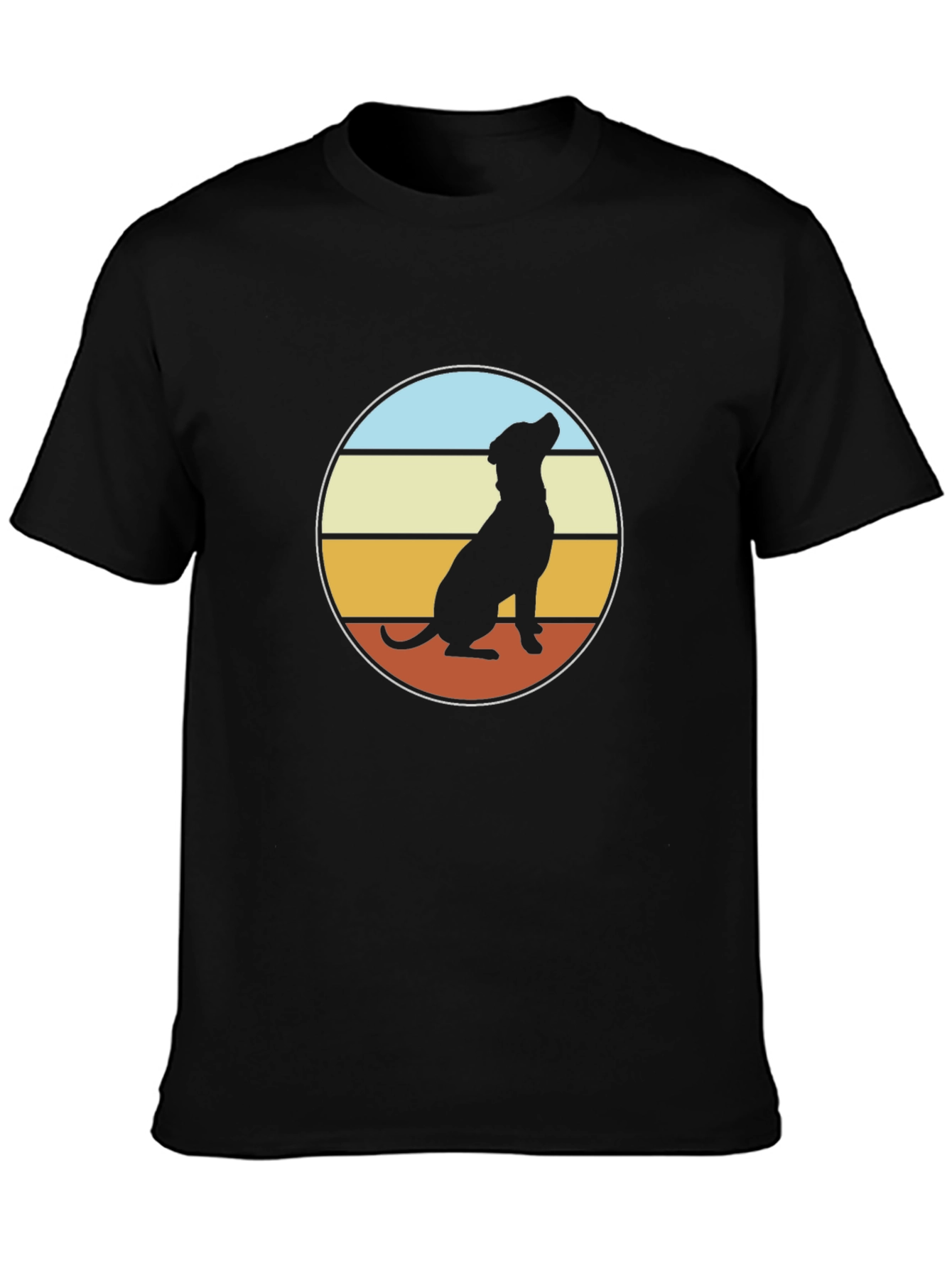 Retro Dog Silhouette T-Shirt - Classic Style