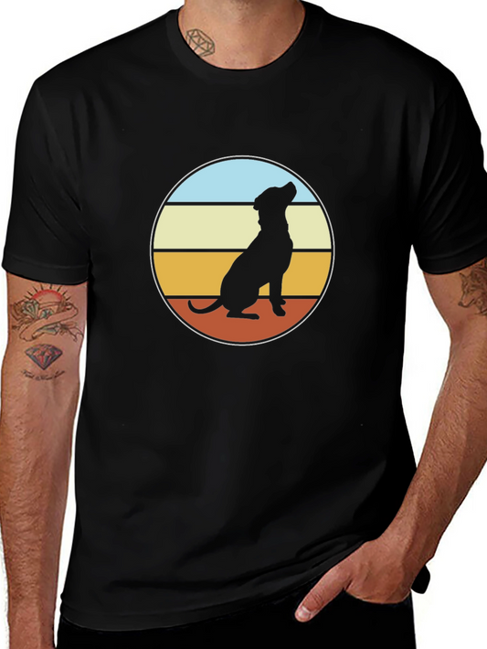 Retro Dog Silhouette T-Shirt - Classic Style