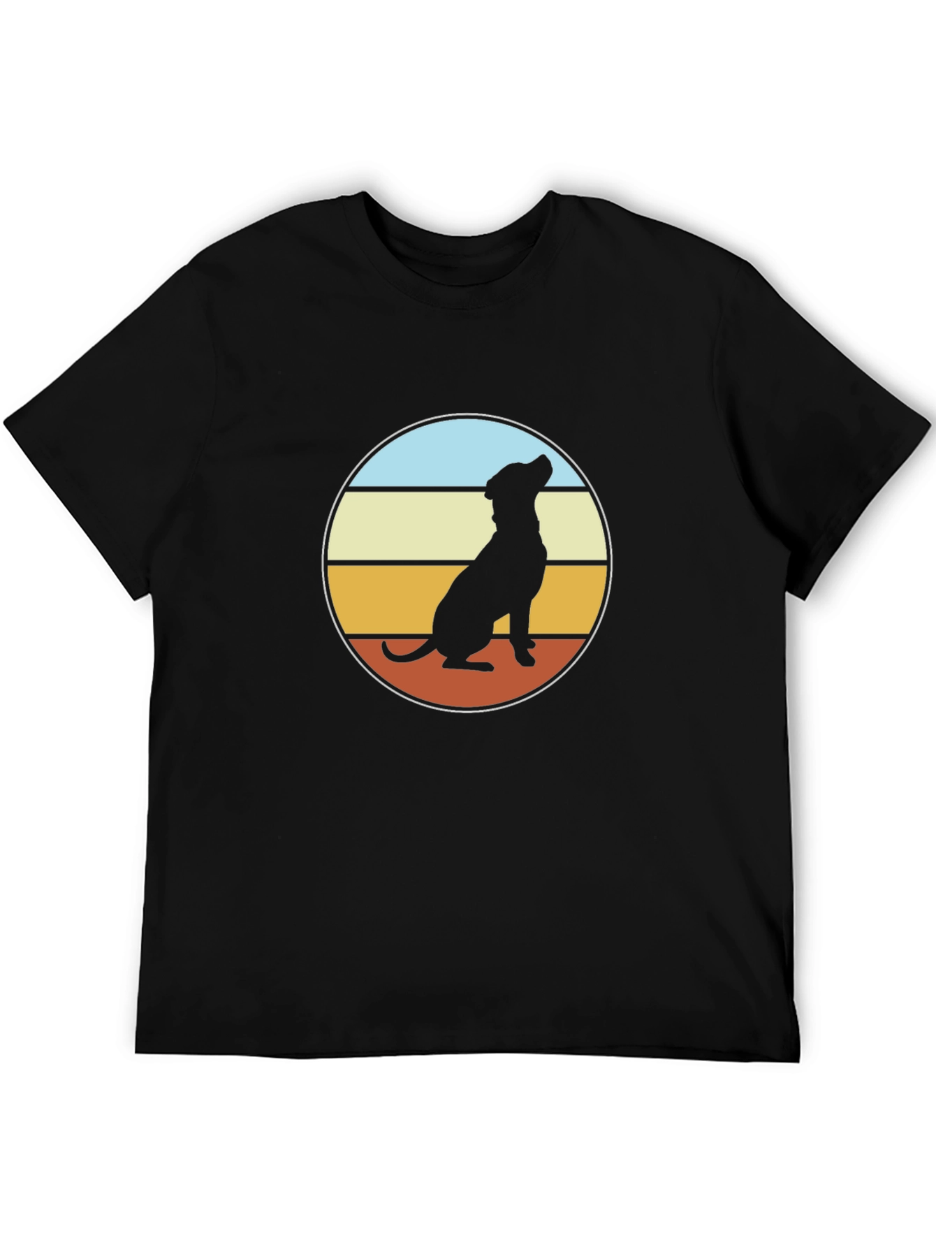 Retro Dog Silhouette T-Shirt - Classic Style