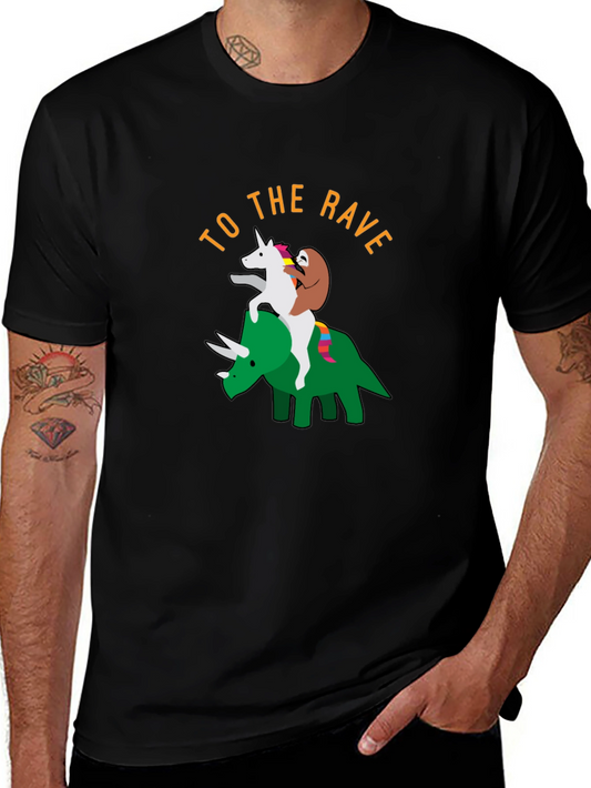 To The Rave T-Shirt: Unicorn Sloth Dinosaur Design